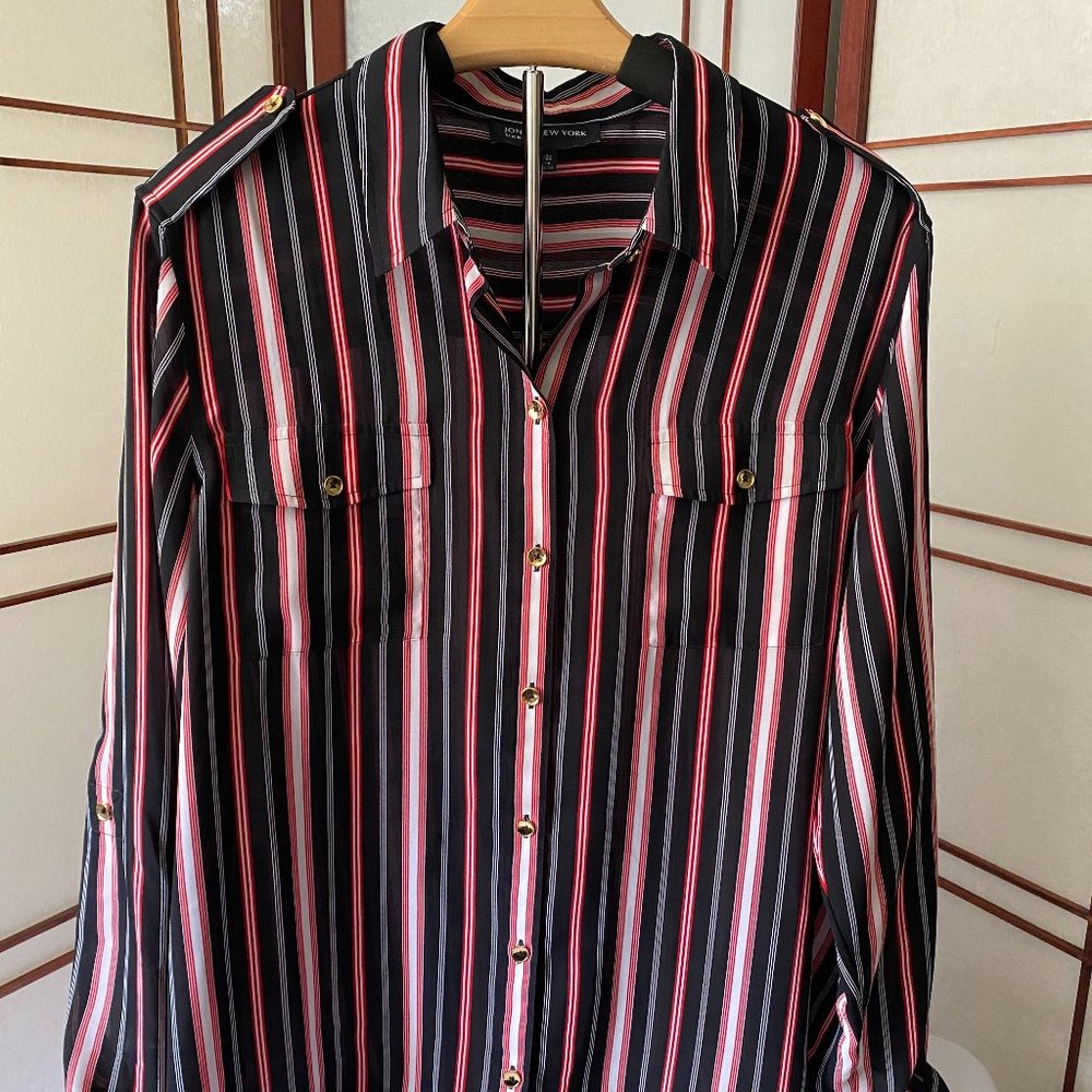 Jones New York Womens Button Down  Shirt Sz XL